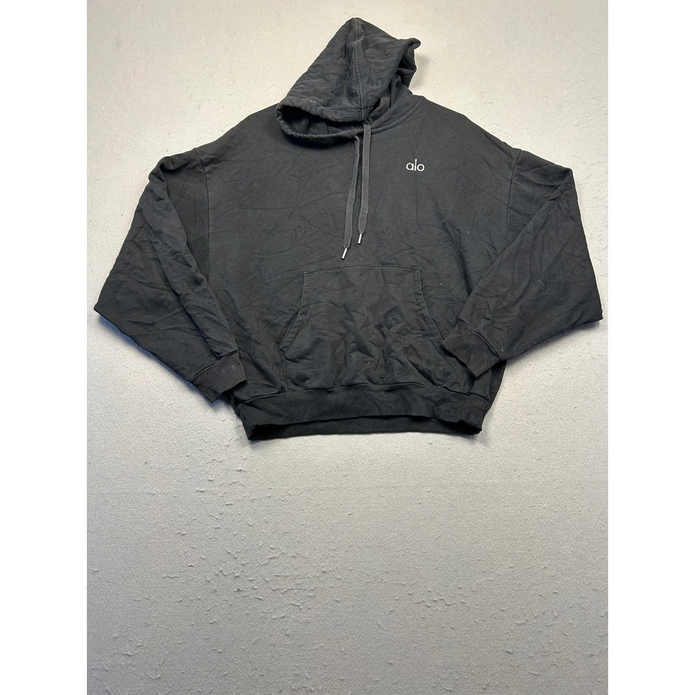 Alo Yoga Accolade Hoodie Fleece Black Medium Womens